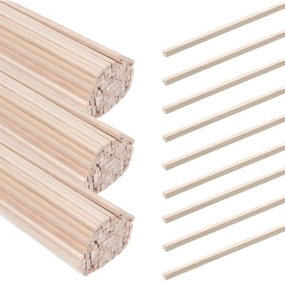 Houten schudstaafjes - Knutselstokjes - Ambachtelijke projecten - Handgesneden - 120 stuks - Natuurlijk