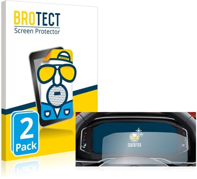 BROTECT - Screenprotector voor Volkswagen Tiguan 2021 Digital Cockpit Pro - Folie Beschermfolie matte 2 Stuks