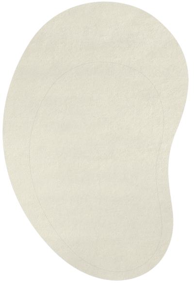 Layered Residue Bone White Vloerkleed - 200 x 300 cm - Wit,Ivoor - Organisch - Wol - Eetkamer, Woonkamer, Slaapkamer - Effen - Scandinavisch, Modern