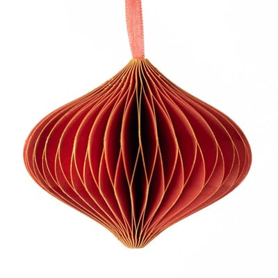 Papieren honeycomb hanger rood