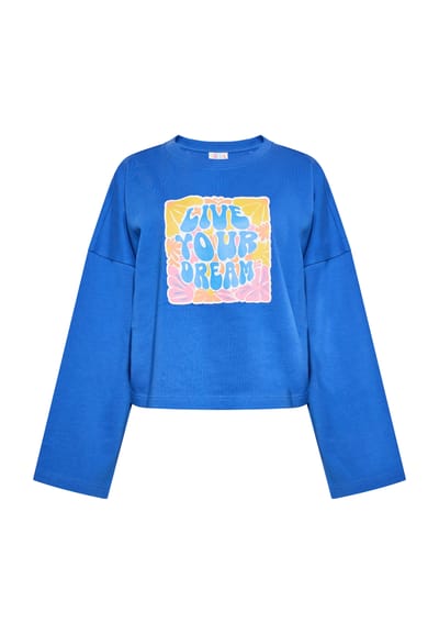 IZIA Sweatshirt Dames kobalt blauw