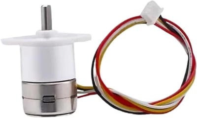 Stappenmotor - Mini motor - Precisie aandrijving - Metalen versnellingsbak - 5V 15mm - Zilver