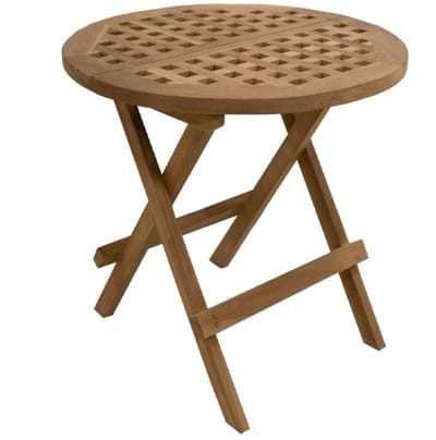 Teakhouten Picknicktafel Rond 50 x 50 x 50 cm - Inklapbaar