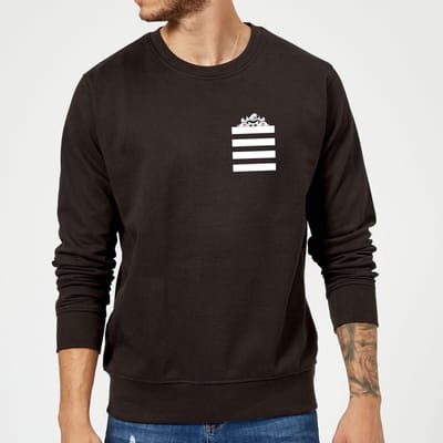 Looney Tunes Taz Stripes Pocket Print Trui - Zwart - S