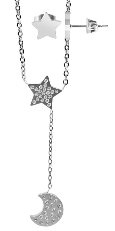AKZENT Akzent dames-sieradenset Edelstahl zilver