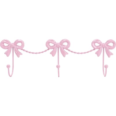 Crochets décoratifs muraux à triple nœud Décor mural à nœuds Porte-manteau pour suspendre Serviette Sac Peignoir Bijoux Rose rose
