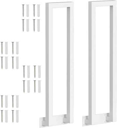 85 cm U-vormige trapleuning Wit Handgreep voor trappen voor universeel gebruik binnen en buiten, gangen Zijdelingse montage