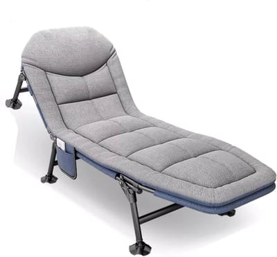 Opvouwbaar Bed - Vouwbed Logeerbed - Ontspannen Slapen - Met Geïntegreerde Matras - 210 x 85 cm - Grijs