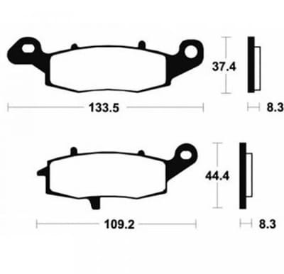 tecnium remblokje voor suzuki 650 dl v-strom 2004 tot 2011 mf204 nieuw