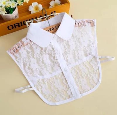 CHPN - Kraagje - Los kraagje - Damesblousekraag - Losse - Kant - Wit - Los kraagje voor onder trui - Overhemd kraagje - Chique kraagje - One size