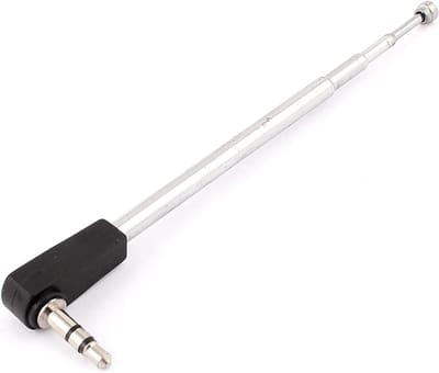 Telescopische Antenne - Metaal Verlengbaar - Radio Signaal Ontvangst - 4 Secties Uitschuifbaar - 25 cm Lengte - Zilverkleurig