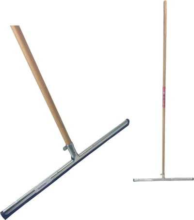 Synx Tools 60cm Vloertrekker met steel 150cm - Vloerwisser - Trekker douche - Zwart - Vloermop/Vloerreiniger -Houten Steel 150cm