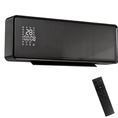 Keramische Wandkachel - 2000W Elektrische Verwarming - Thermostaat & Timer - Woonkamer & Slaapkamer - Zwart