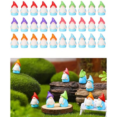 10 stuks Mini Kabouter Beeldjes Sieraden Willekeurige Kleur Schattige Fee Miniature Kabouter Beeldjes Voor Tuin