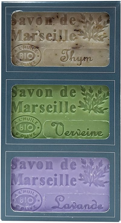 AromaVera Marseillezeep Tijm, Verveine (Verbena) en Lavendel 3 x 125 gr.