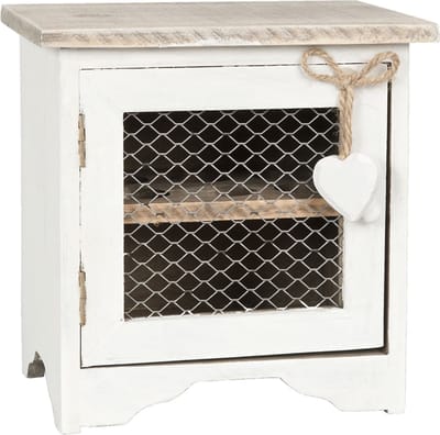 Clayre & Eef Eierkastje 19x14x19 cm Wit Hout