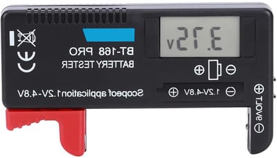 Digitale Batterijtester - Batterij Checker - Batterijen Controleren - LCD Display - Compact Ontwerp - Zwart