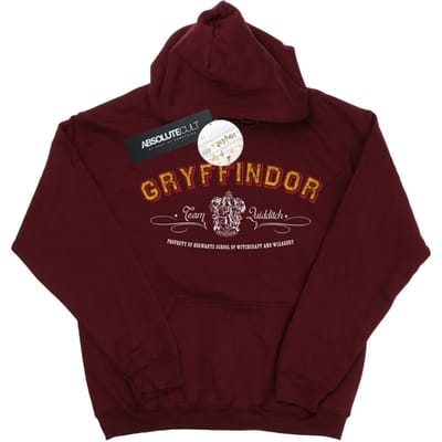 Harry Potter Meisjes Gryffindor Team Zwerkbal Hoodie (Bourgondië)