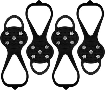Spikes - Spikes Voor Schoenen - Spikes Schoenen Sneeuw - 2 Paar Sneeuwgrips Voor Schoenen En Laarzen Met 5 Stalen Noppen - Winterse Ijsgripspikes Voor Klimmen, Wandelen, Joggen En Hiken