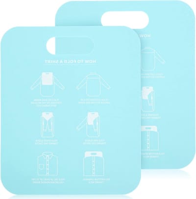 Kleding Vouwplank - Kledingmap Vouwgereedschap - Kasten Organiseren - Ruimtebesparend Ontwerp - 25 x 31 cm - Hemelsblauw