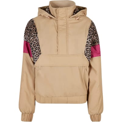 Urban Classics - AOP Mixed Pullover Jas - XS - Beige
