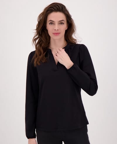 Je m'appelle Travelstof Top - Dames - Zwart - Maat S