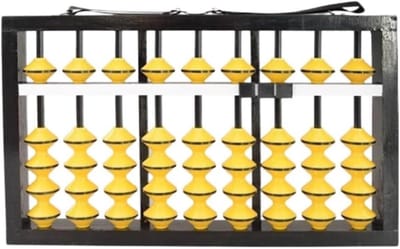 Rekenhulp Abacus - Telraam Hout - Wiskunde Leren - 9 Cijfers 5 Kralen - 52x295cm - Niet gespecificeerd