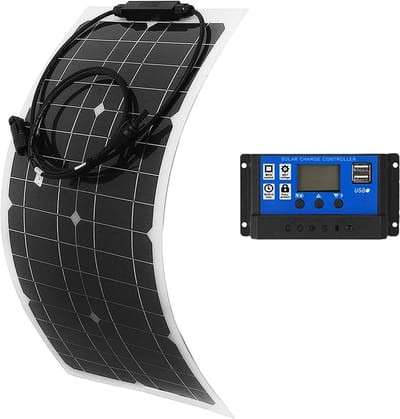 Flexibel Monokristallijn Zonnepaneel 25W 12V voor Camper, Boot en Buitenleven met Laadregelaar
