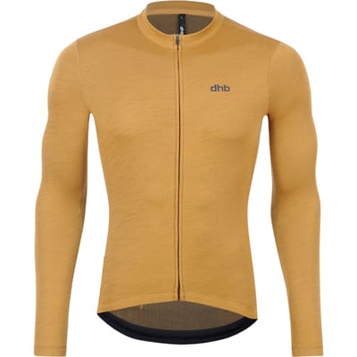 dhb Mannen Aeron 2.0 Merino Wol Lange Mouwen Fietsshirt (Goudbruin)