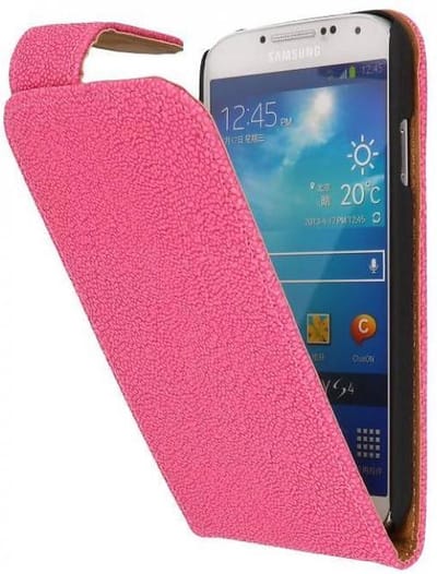 Devil Classic Flipcase Hoesjes - Hoesje Geschikt voor Samsung Galaxy S4 i9500 Roze