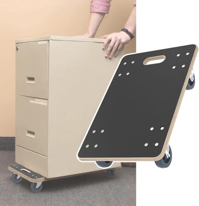 NAIZY Rolplank 1 x transportroller plank 60 x 40 cm meubeltransportwielen met universele wielen met rem tot 200 kg meubelroller transporter voor huis supermarkt fabriek