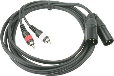 Hilec Audio Kabel RCA naar XLR - Tulp Kabel naar XLR Male Kabel - 1.5m