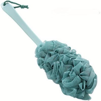 Rugborstel met lange handgreep Body Scrubbers Douche Hangende lichaamsborstel Sponzen Zacht gaas Baddoucheborstels Badaccessoires voor volwassenen groen