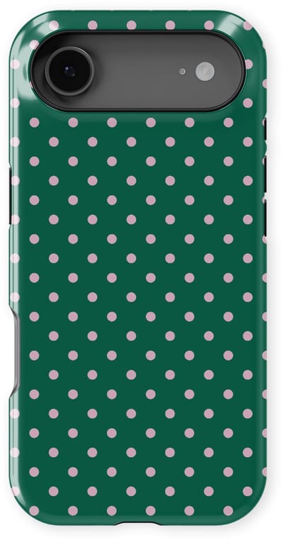 Polka Dots Hoesje geschikt voor iPhone 17 Air | Geschikt Voor Mag | Stippen Design Backcover geschikt voor iPhone 17 Air Forest Blush