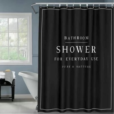 Letter Douchegordijnen Eenvoudig Noordisch Kunstontwerp Badkamergordijn Woondecoratie Doucheschermen Badkameraccessoires Polyester Stof W160H180(CM)-1 Pcs