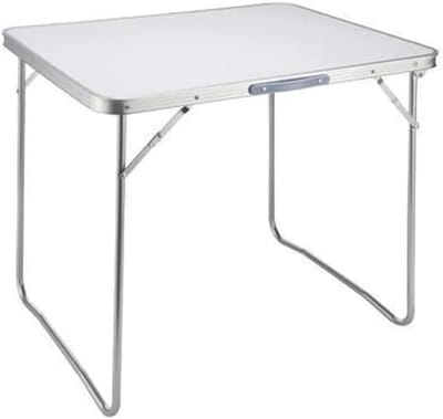 Thijox - Opvouwbare Campingtafel 80 x 60 cm - Inklapbare Vouwtafel Voor Feest, Tuin, Camping - Lichtgewicht Aluminium Met Kunststof Hoeken