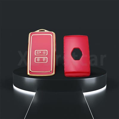 TPU Autosleutelhoesje Shell Voor Renault Captur Koleos Kadjar Zoe Arkana Espace Clio Megane Grand Scenic Sandero Dacia Duster Kaart pink