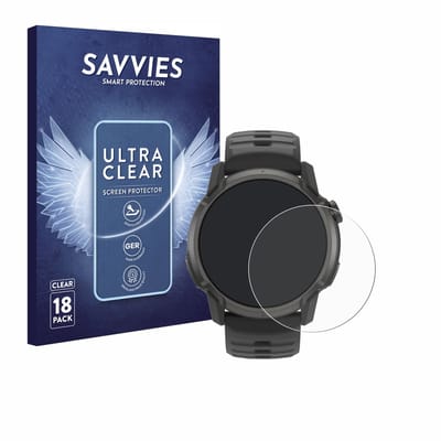 Savvies - Screenprotector voor Coros Apex 4 (42 mm) - Folie Beschermfolie transparant 18 Stuks