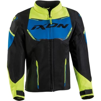 Ixon Striker Air Kid Zwart Blauw Geel Kids Textiele Motorjas - Jas