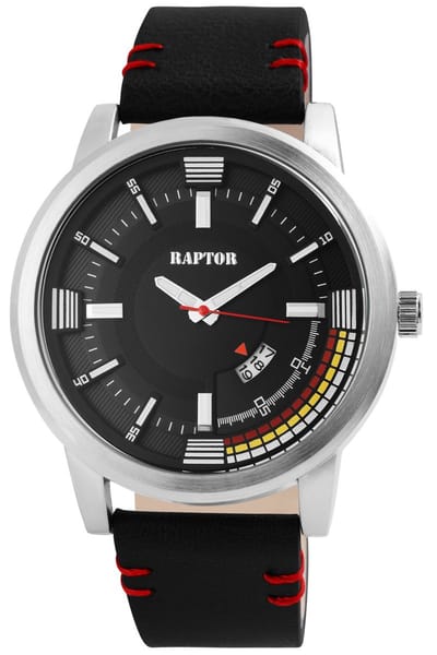 Raptor Herenhorloge Echtleder Raptor herenhorloge "Accom" met Echtlederband
