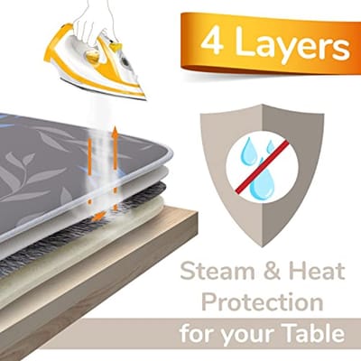 Turbo Strijkdeken voor Stoomstrijkijzers - Hittebestendige Strijkplank voor Tafels 100x65 cm