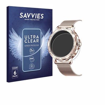 Savvies - Screenprotector voor Darmowade Smartwatch 1.2" - Folie Beschermfolie transparant 6 Stuks