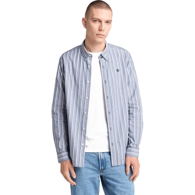 Timberland Striped Shirt Dark Denim Yd Taglia: L | Camicie Casual Outlet | Uomo | Blu