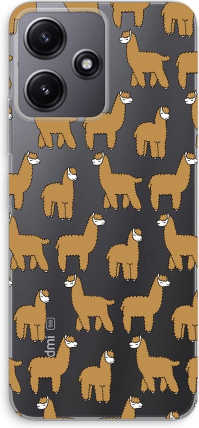 Case Company® - Hoesje geschikt voor Xiaomi Redmi 12 hoesje - Alpacas - Soft Cover Telefoonhoesje - Bescherming aan alle Kanten en Schermrand