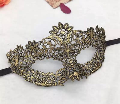 Akyol - Kant Masker Goudkleur – Carnaval - Halloween Masker - spin masker - masker spin - venetie masker - masker voor bal - gala masker - festival masker - masker – carnaval - kantmasker vrouwen - klassenfeest - Bal masker - Party Maskers - carnaval