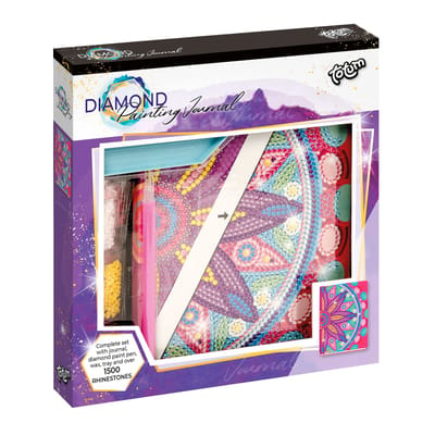 Totum Diamond notitieboekje 079700 cadeautip - creatief knutselen schrijfboek - diamond painting mandala vanaf 6 jaar
