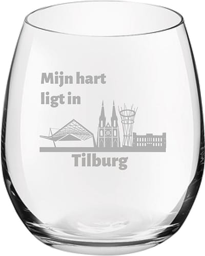 Gegraveerde Drinkglas 39cl Tilburg