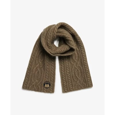 Superdry Cable Luxe Sjaal Bruin Vrouw