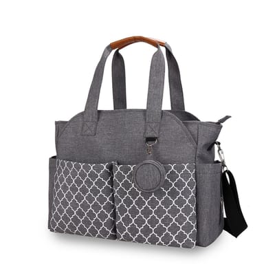Luiertas - Grote multifunctionele luiertas voor baby's - Reisluiertas voor dames (Grijs)
