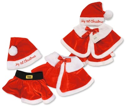 Nursery Time Kerstpakje - My First Christmas - Eerste Kerst Outfit Baby en Peuter - 3-delig - Meisje - 0-6 maanden